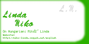 linda miko business card